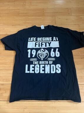 Life Begins at Fifty 1966 Men's Graphic T-Shirt - Black